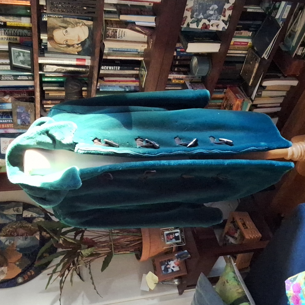 Dennis basso hooded faux fur coat